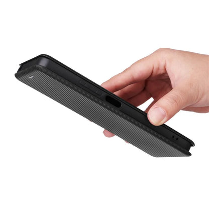 For Xiaomi Redmi 13C 4G / Poco C65 4G Phone Case Anti-drop Carbon Fiber Texture Cover with Kickstand Strap