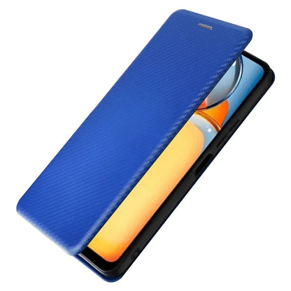 For Xiaomi Redmi 13C 4G / Poco C65 4G Phone Case Anti-drop Carbon Fiber Texture Cover with Kickstand Strap
