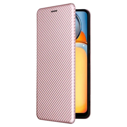 For Xiaomi Redmi 13C 4G / Poco C65 4G Phone Case Anti-drop Carbon Fiber Texture Cover with Kickstand Strap