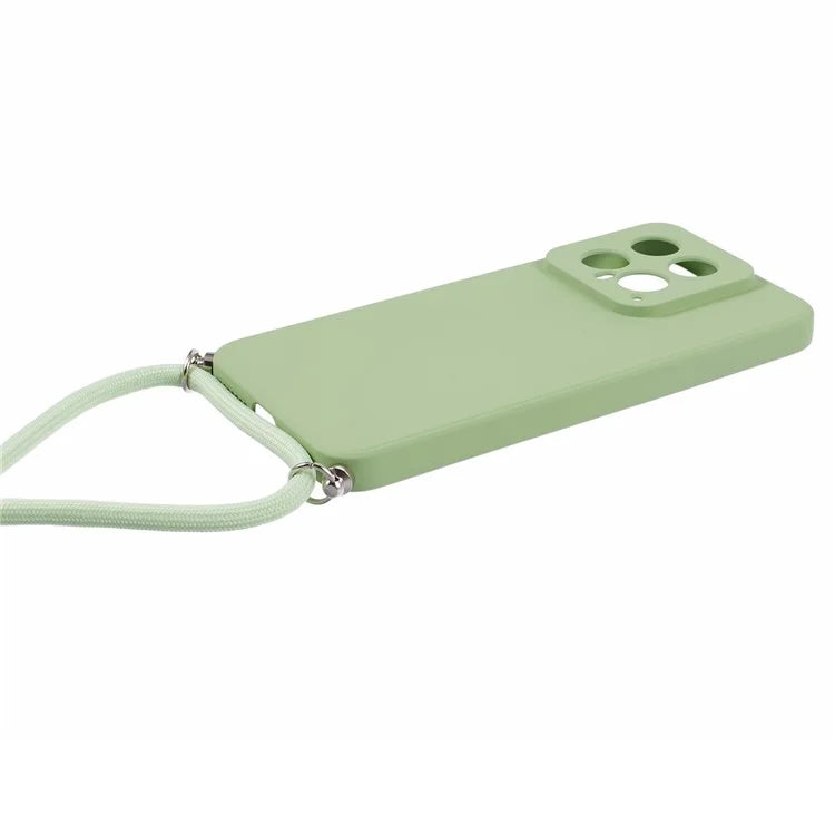 For Xiaomi 14 TPU Phone Case Fiber Inner Lining Protective Cover with Lanyard