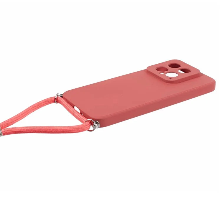 For Xiaomi 14 TPU Phone Case Fiber Inner Lining Protective Cover with Lanyard