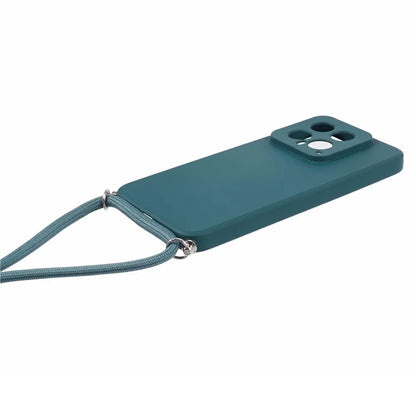 For Xiaomi 14 TPU Phone Case Fiber Inner Lining Protective Cover with Lanyard