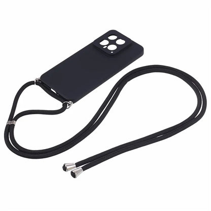 For Xiaomi 14 TPU Phone Case Fiber Inner Lining Protective Cover with Lanyard
