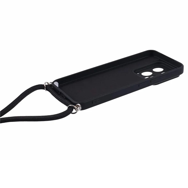 For Xiaomi 14 TPU Phone Case Fiber Inner Lining Protective Cover with Lanyard