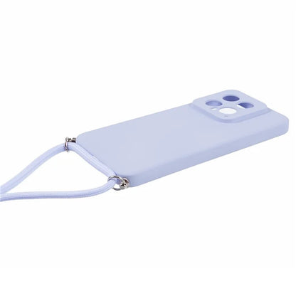 For Xiaomi 14 TPU Phone Case Fiber Inner Lining Protective Cover with Lanyard