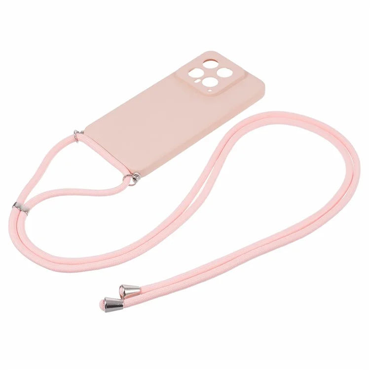 For Xiaomi 14 TPU Phone Case Fiber Inner Lining Protective Cover with Lanyard