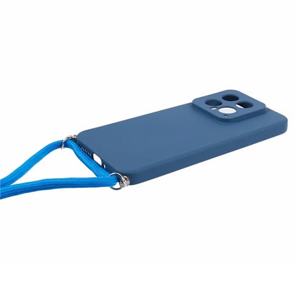 For Xiaomi 14 TPU Phone Case Fiber Inner Lining Protective Cover with Lanyard