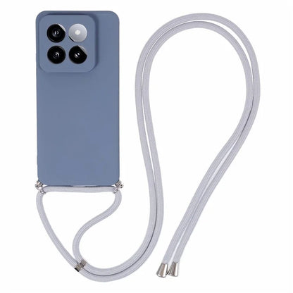 For Xiaomi 14 Pro TPU Phone Case Non-Slip Rubberized Finish Cover with Lanyard