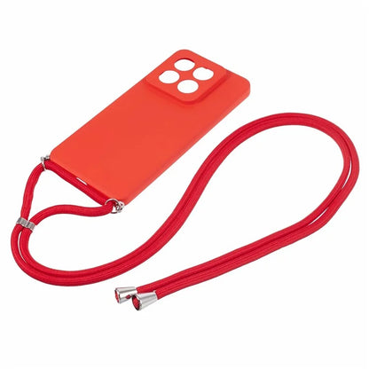 For Xiaomi 14 Pro TPU Phone Case Non-Slip Rubberized Finish Cover with Lanyard