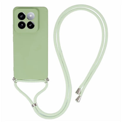 For Xiaomi 14 Pro TPU Phone Case Non-Slip Rubberized Finish Cover with Lanyard