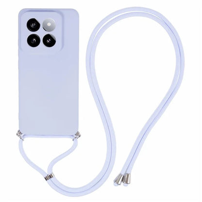 For Xiaomi 14 Pro TPU Phone Case Non-Slip Rubberized Finish Cover with Lanyard