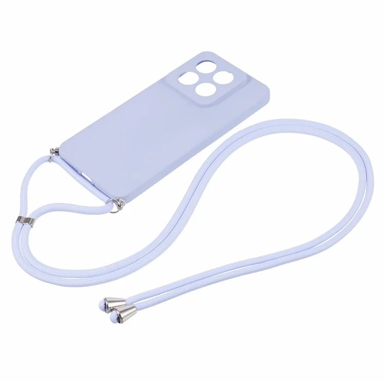 For Xiaomi 14 Pro TPU Phone Case Non-Slip Rubberized Finish Cover with Lanyard