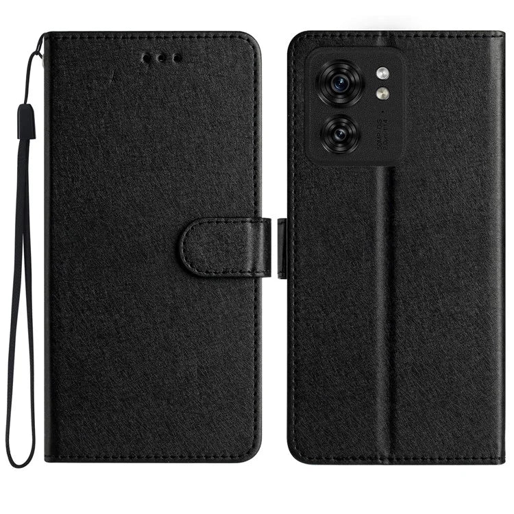 For Motorola Edge 40 5G Cell Phone Cases Silk Texture Leather Flip Wallet Cover