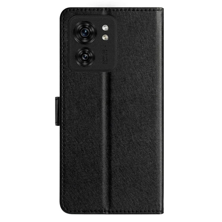 For Motorola Edge 40 5G Cell Phone Cases Silk Texture Leather Flip Wallet Cover