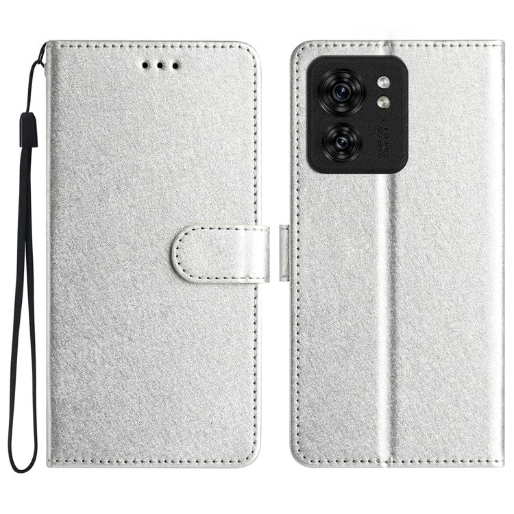 For Motorola Edge 40 5G Cell Phone Cases Silk Texture Leather Flip Wallet Cover