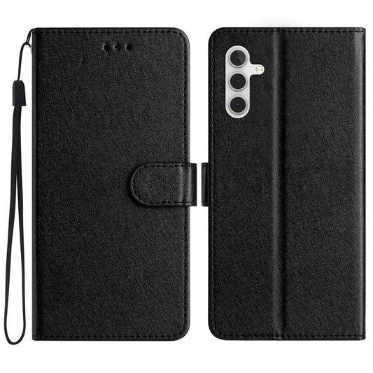 For Samsung Galaxy A05s 4G Case PU Leather Silk Texture Wallet Phone Cover