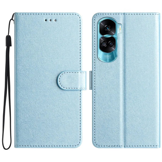 For Honor 90 Lite 5G / X50i 5G Case Silk Texture Leather Foldable Stand Smartphone Cover