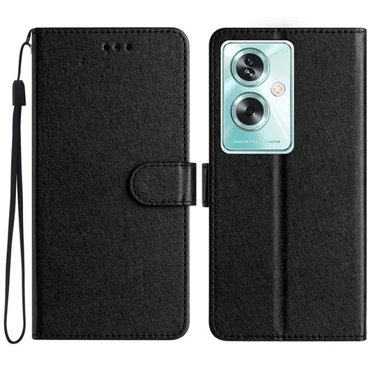 For Oppo A79 5G / A2 5G Case Silk Texture PU Leather Wallet Stand Phone Cover