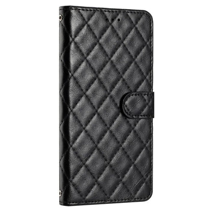 For Samsung Galaxy A05s 4G Case Rhombus Grid PU Leather Wallet Cover