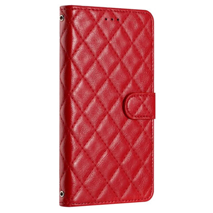 For Samsung Galaxy A05s 4G Case Rhombus Grid PU Leather Wallet Cover