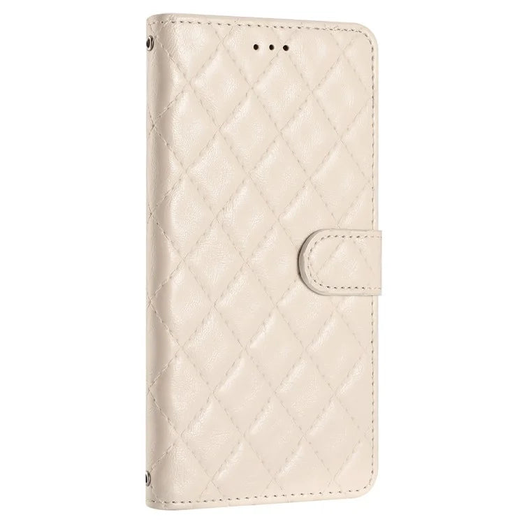 For Samsung Galaxy A05s 4G Case Rhombus Grid PU Leather Wallet Cover