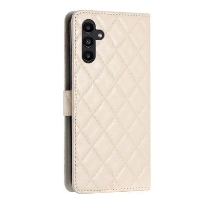 For Samsung Galaxy A05s 4G Case Rhombus Grid PU Leather Wallet Cover