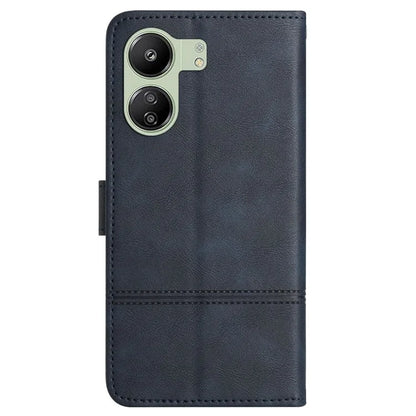 For Xiaomi Redmi 13C 4G / Poco C65 4G Case Line Imprinted Phone Wallet Cover