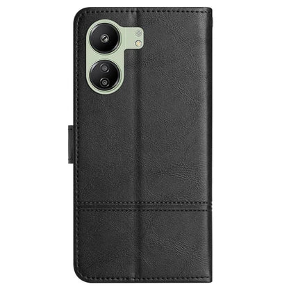 For Xiaomi Redmi 13C 4G / Poco C65 4G Case Line Imprinted Phone Wallet Cover