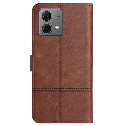 For Motorola Moto G84 5G Leather Case Wallet Stand Cowhide Texture Phone Cover