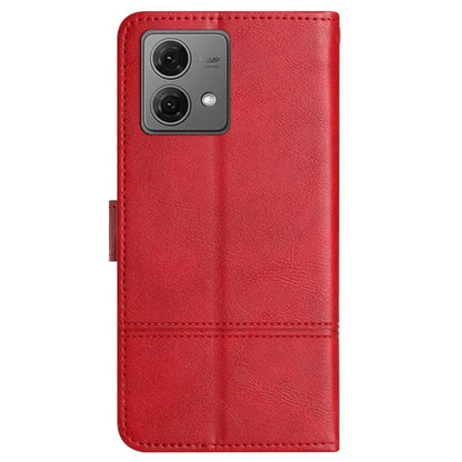 For Motorola Moto G84 5G Leather Case Wallet Stand Cowhide Texture Phone Cover