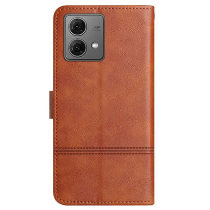 For Motorola Moto G84 5G Leather Case Wallet Stand Cowhide Texture Phone Cover