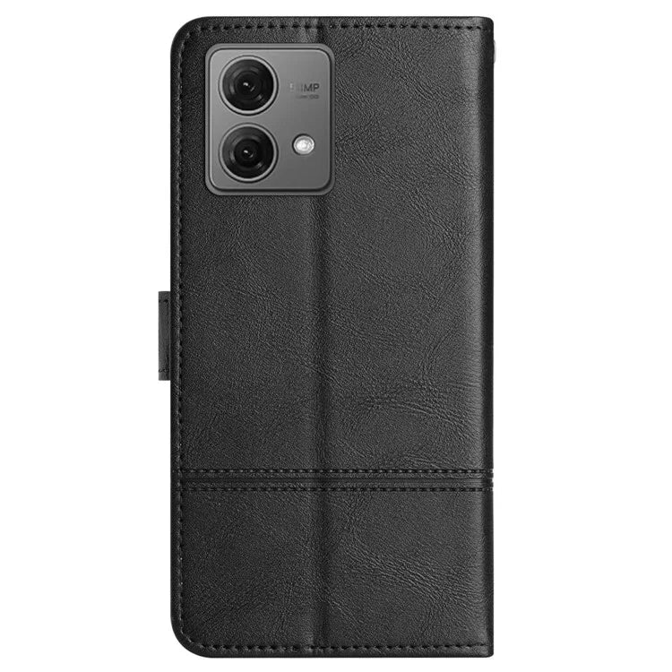 For Motorola Moto G84 5G Leather Case Wallet Stand Cowhide Texture Phone Cover