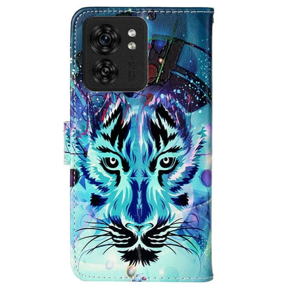 For Motorola Edge 40 5G Cell Phone Case Leather Pattern Printed Flip Stand Cover