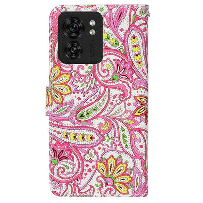 For Motorola Edge 40 5G Cell Phone Case Leather Pattern Printed Flip Stand Cover