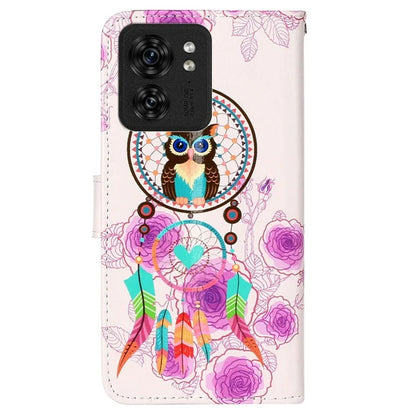 For Motorola Edge 40 5G Cell Phone Case Leather Pattern Printed Flip Stand Cover