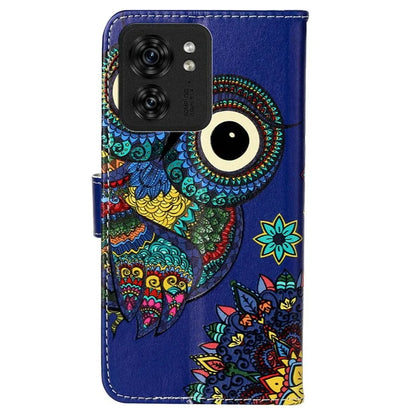 For Motorola Edge 40 5G Cell Phone Case Leather Pattern Printed Flip Stand Cover