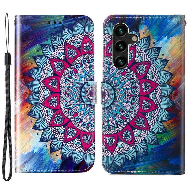 For Samsung Galaxy A05s 4G Phone Case PU Leather Pattern Printed Flip Stand Cover