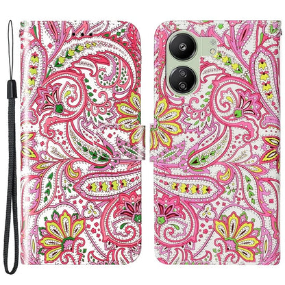 Phone Case For Xiaomi Redmi 13C 4G / Poco C65 4G Shell Leather Pattern Printed Card Slot Protective Cover
