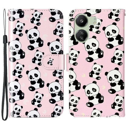 Phone Case For Xiaomi Redmi 13C 4G / Poco C65 4G Shell Leather Pattern Printed Card Slot Protective Cover