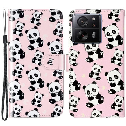 For Xiaomi 13T / 13T Pro / Redmi K60 Ultra Case Pattern Printed Flip Stand Phone Protective Cover with Wrist Strap
