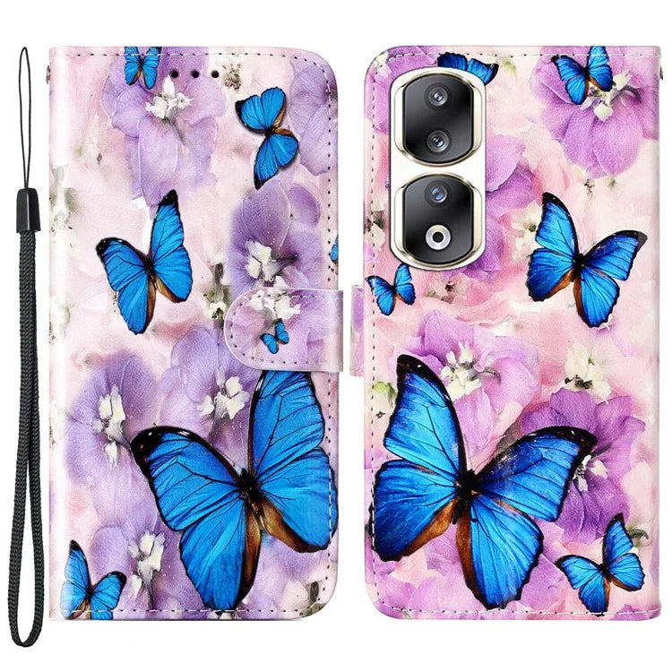 For Honor 90 Pro Phone Case Shockproof Leather Flip Stand Protective Cover