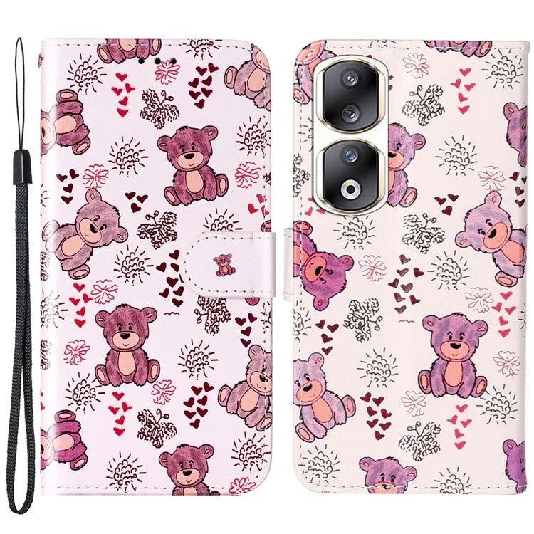 For Honor 90 Pro Phone Case Shockproof Leather Flip Stand Protective Cover