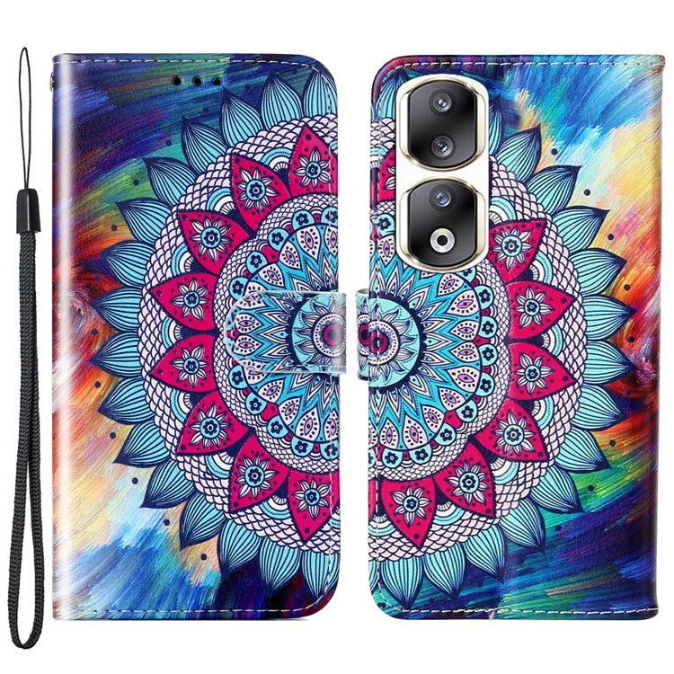 For Honor 90 Pro Phone Case Shockproof Leather Flip Stand Protective Cover