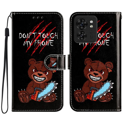 For Motorola Edge 40 5G Case Pattern Printing Folio Stand Phone Cover with Magnetic Clasp