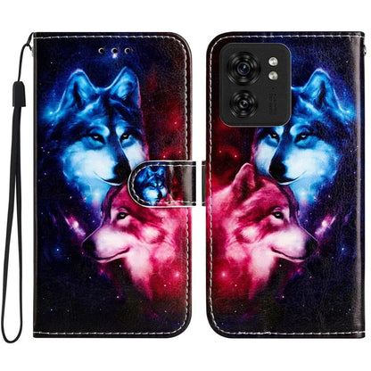 For Motorola Edge 40 5G Case Pattern Printing Folio Stand Phone Cover with Magnetic Clasp