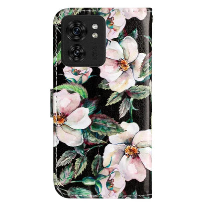 For Motorola Edge 40 5G Case Pattern Printing Folio Stand Phone Cover with Magnetic Clasp