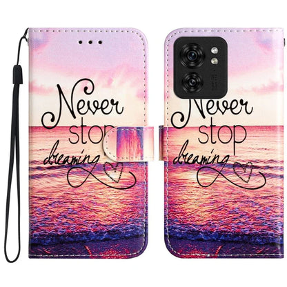 For Motorola Edge 40 5G Case Pattern Printing Folio Stand Phone Cover with Magnetic Clasp