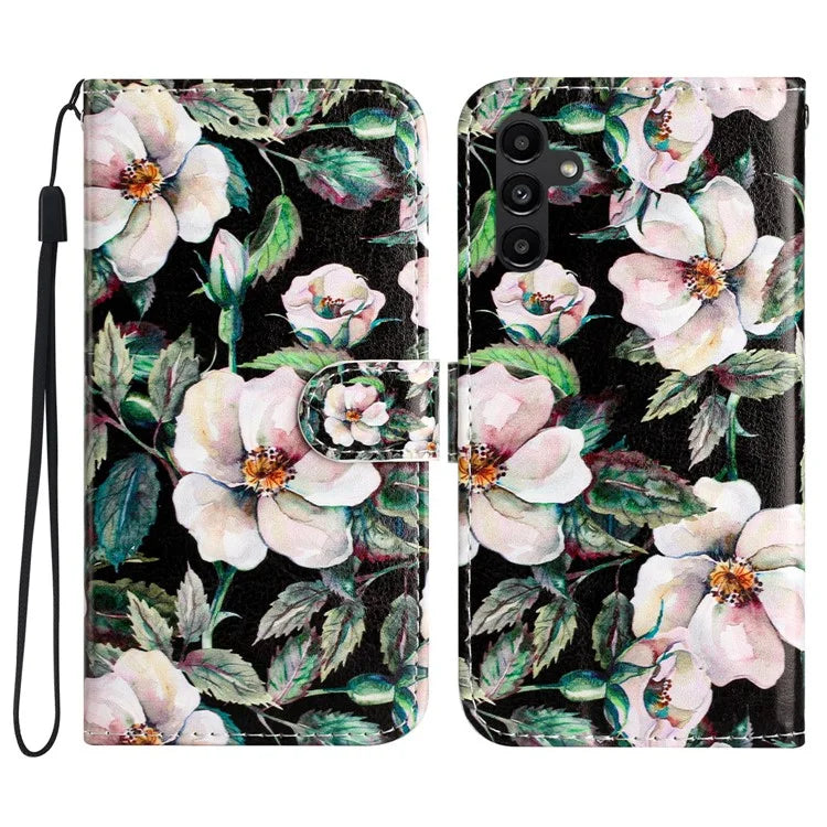 For Samsung Galaxy A05s 4G Case Leather Pattern Printing Folio Phone Stand Cover