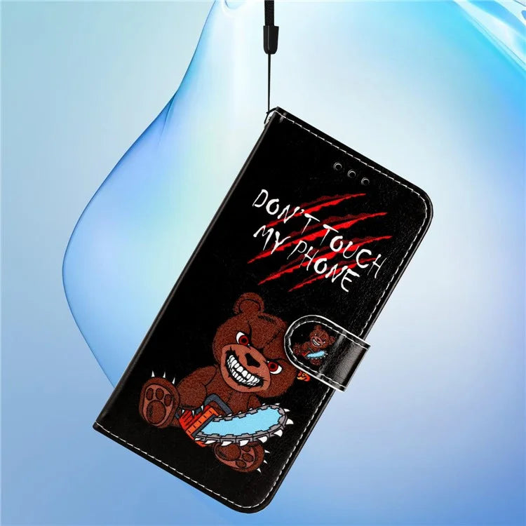 For Samsung Galaxy A05s 4G Case Leather Pattern Printing Folio Phone Stand Cover