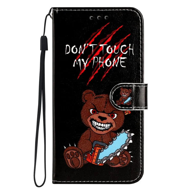 For Samsung Galaxy A05s 4G Case Leather Pattern Printing Folio Phone Stand Cover